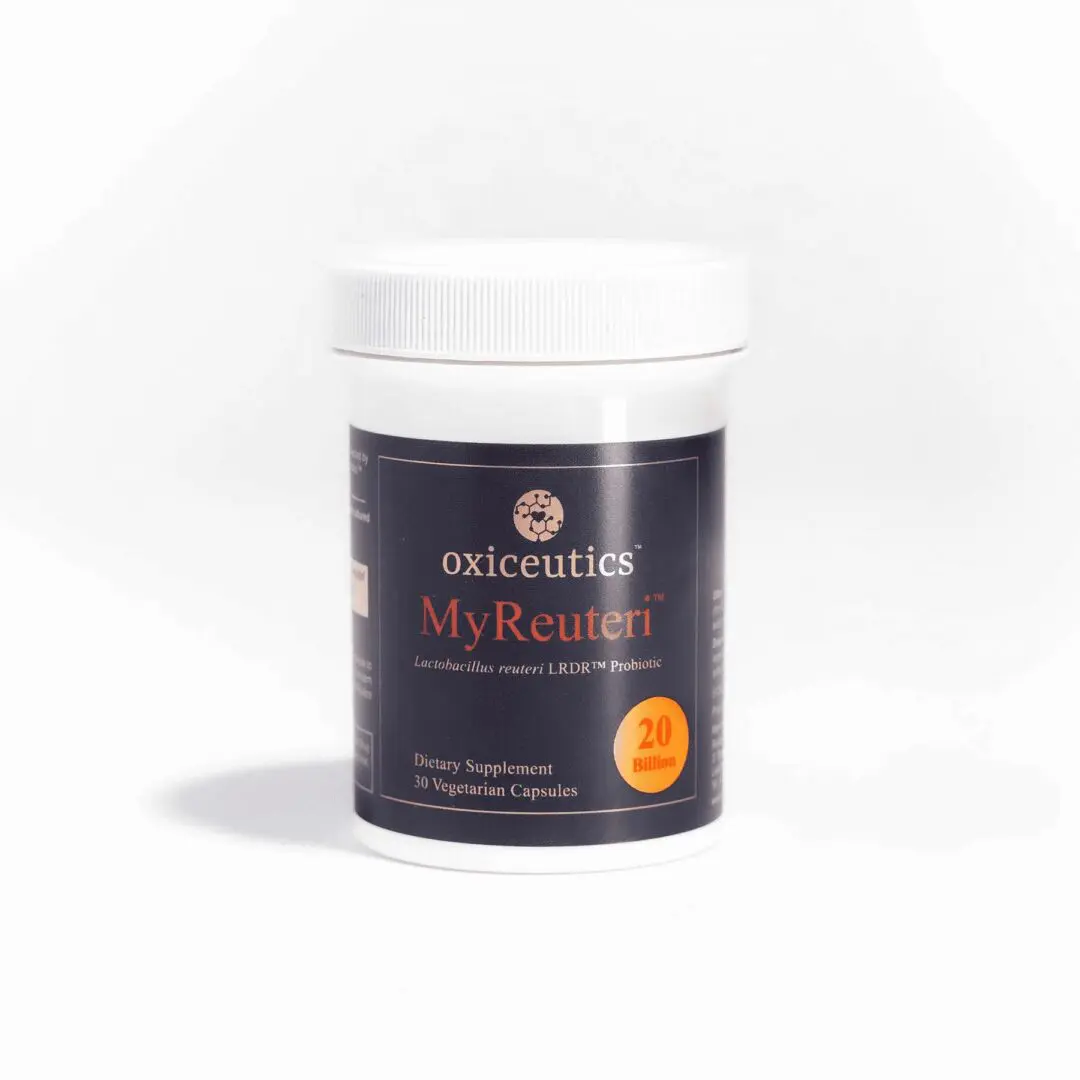 Container of MyReuter dietary supplement by oxicenta.